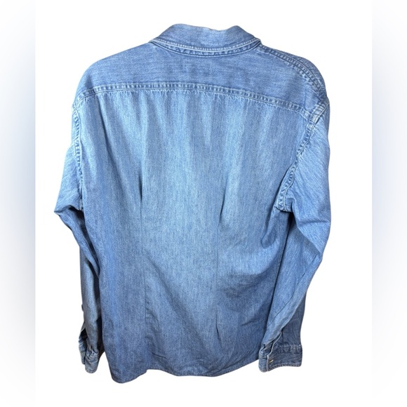 L.L. Bean Vintage Denim Button Front Shirt Long Sleeve Blue XL Heritage Classic - Picture 3 of 9